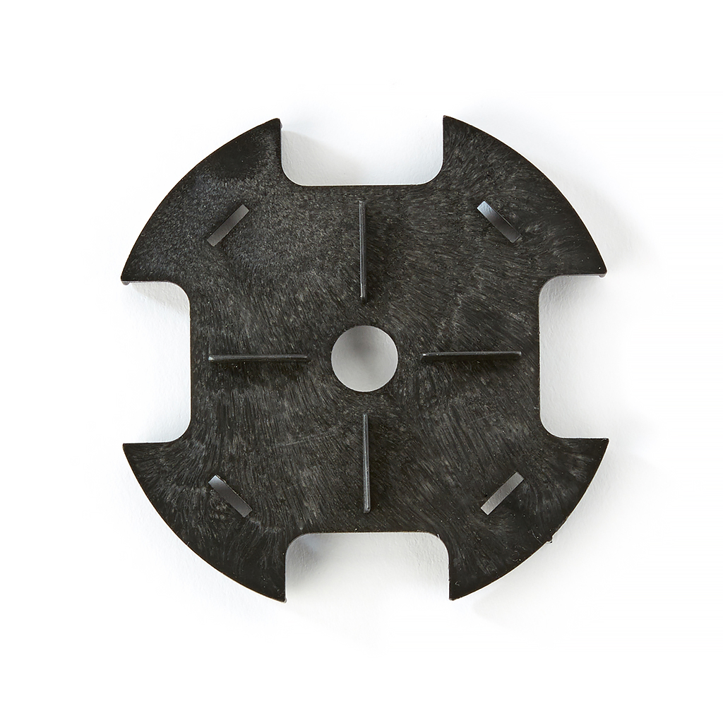 Metalfloor 4-Way Non -Conductive pedestal gasket - 90 mm dia - MPG.007 - Only for use with square edged chipboard panels