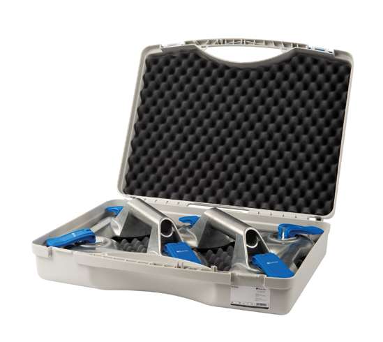 BO.S3.OBL Veribor 2 number - 3 - Cup Aluminium Suction Lifting Tool Set - 2 x BO 603.0BL 100 kg capacity c/w robust Carry Case