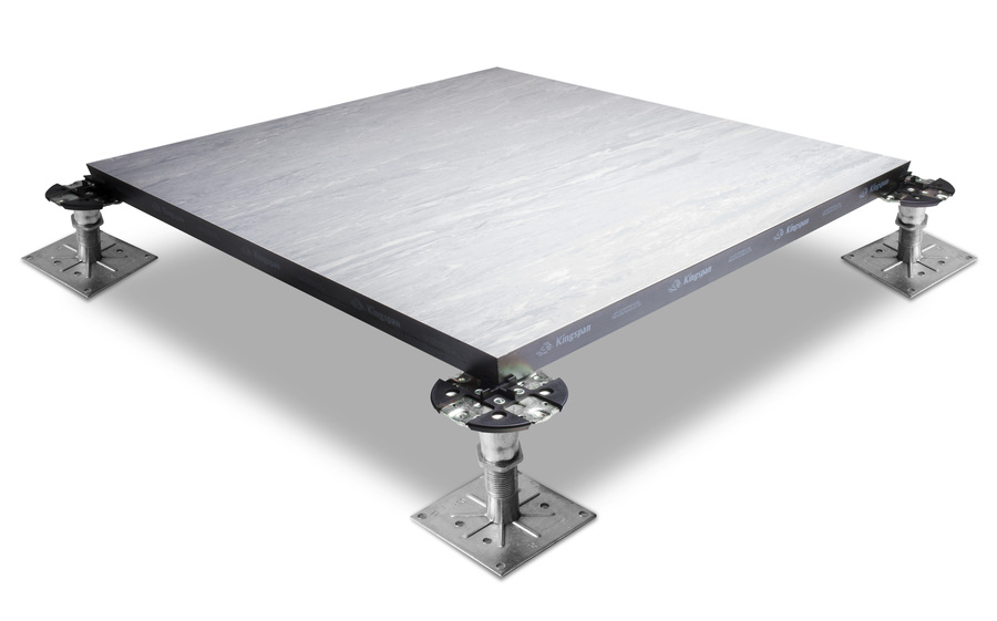 TATE / Kingspan FDEB - 600 X 600 X 33 mm Access Floor Panel - c/wFactory Bonded Polyflor SD 5030 Steel GreyVinyl