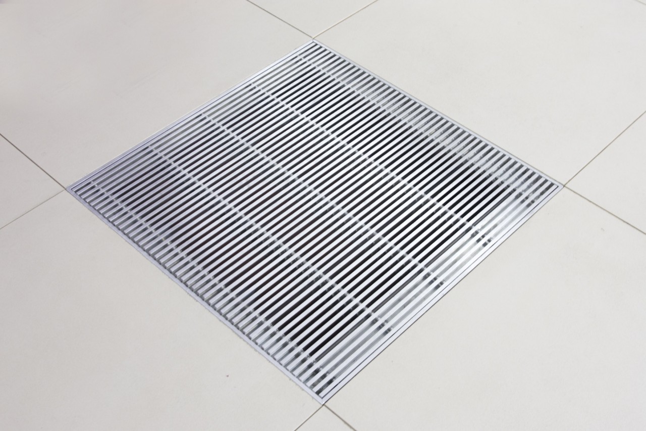 Metalfloor Aluminium Access Floor Grille - 599 x 599 mm PSA Extra Heavy Grade / With Damper